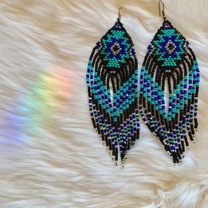 Hand Made Guatemalan Beaded Earrings